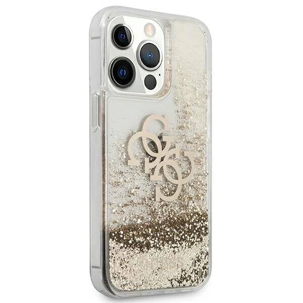 Guess 4G Big Liquid Glitter Case iPhone 13 Pro Max 6,7″ - Gold-3