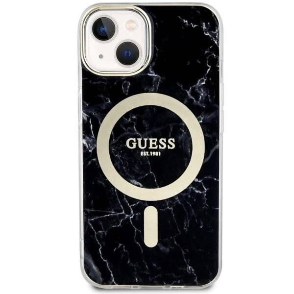 Guess GUHMP14SPCUMAK iPhone 14 6.1″ schwarz/schwarz Hardcase Marble MagSafe-2