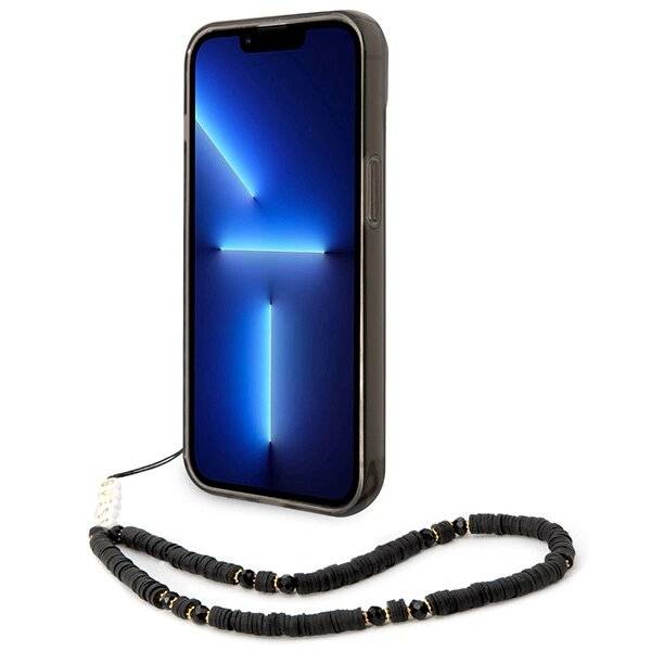 Guess GUHCP14SHGCOHK iPhone 14 6.1″schwarz / schwarzes Hardcase Translucent Pearl Strap-2