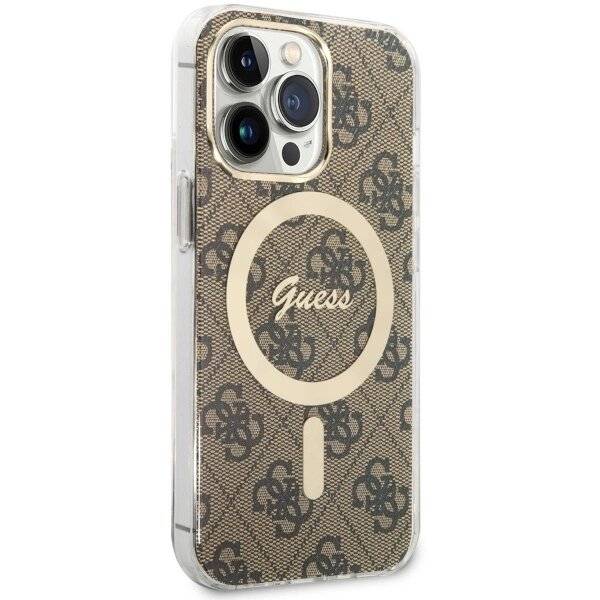 Guess GUHMP13LH4STW iPhone 13 Pro / 6.1" Braun/Braun Hardcase 4G MagSafe-2