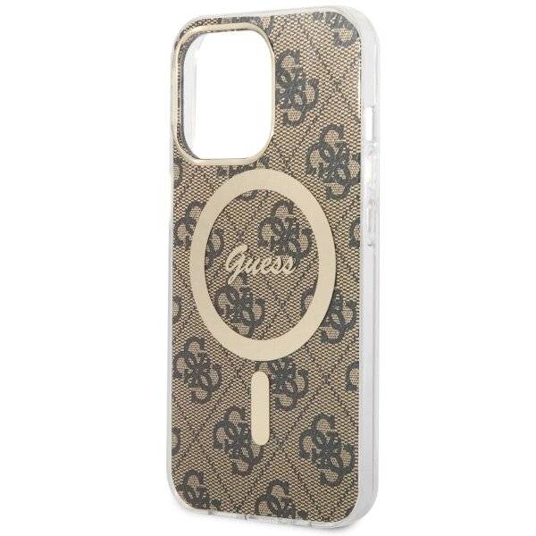 Guess GUHMP13LH4STW iPhone 13 Pro / 6.1" Braun/Braun Hardcase 4G MagSafe-4