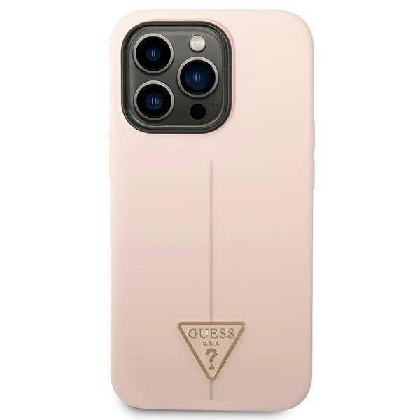 Guess GUHCP14LSLTGP iPhone 14 Pro 6.1″ pink/pink Hardcase Silikon Dreieck-3