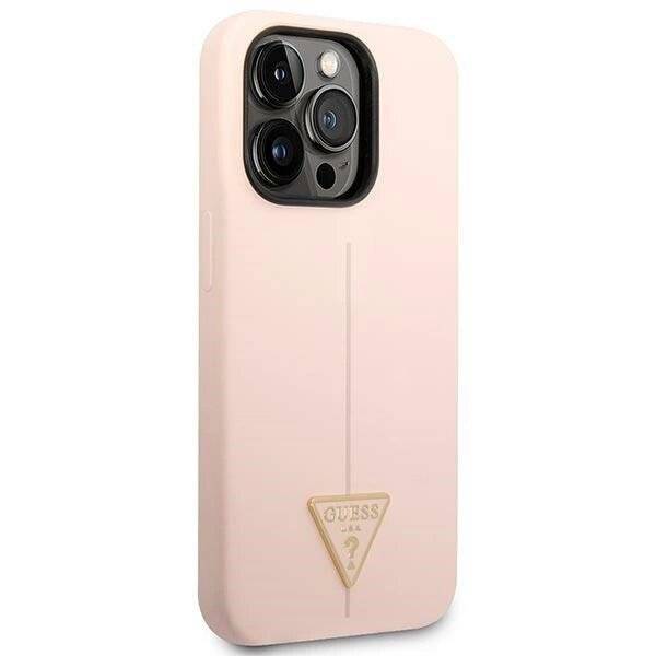 Guess GUHCP14LSLTGP iPhone 14 Pro 6.1″ pink/pink Hardcase Silikon Dreieck-4