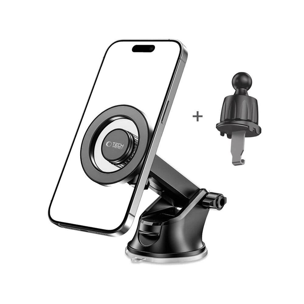 Tech-Protect N51 Autotelefonhalter MagSafe Cockpit/Lüftungsschlitze – Schwarz-2