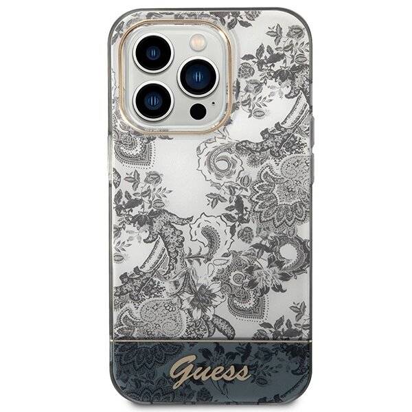 Guess GUHCP14LHGPLHG iPhone 14 Pro 6.1″ Grau/Grau Hardcase Porcelain Collection-2