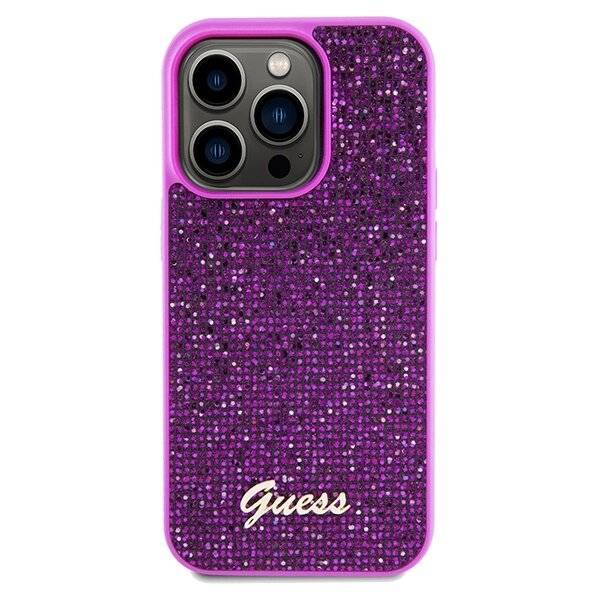 Guess Disco Metal Script Hülle iPhone 14 Pro – Fuchsia-3