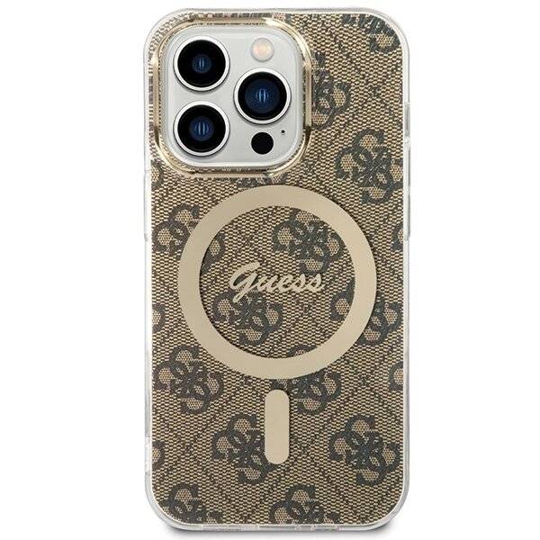 Guess IML 4G MagSafe Hülle iPhone 15 Pro - Braun-1