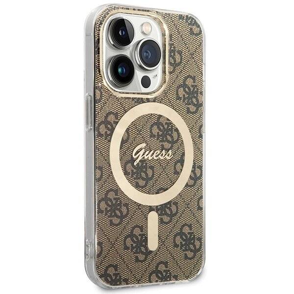 Guess IML 4G MagSafe Hülle iPhone 15 Pro - Braun-2