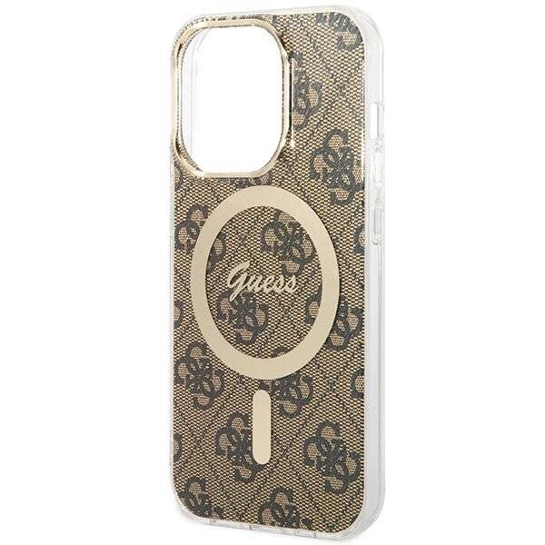 Guess IML 4G MagSafe Hülle iPhone 15 Pro - Braun-4