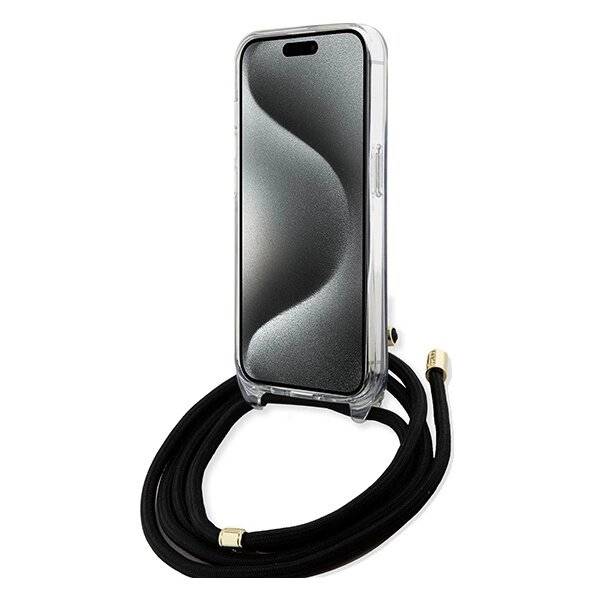 Guess Crossbody Cord 4G Print Hülle iPhone 15 Pro – Schwarz-3