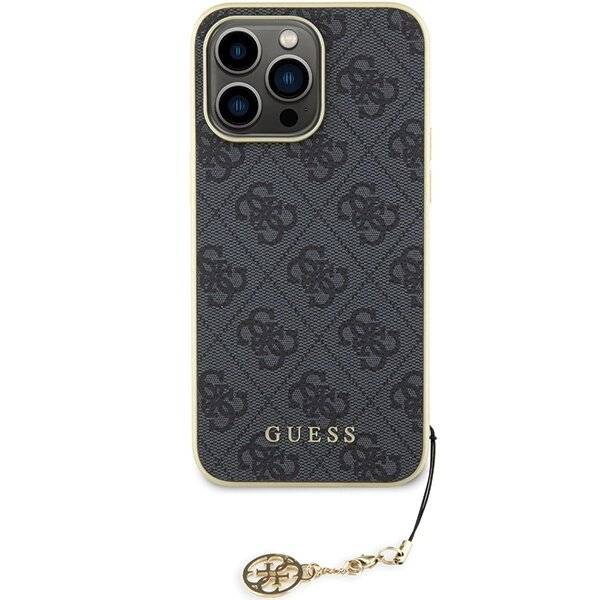 Guess 4G Charms Collection Hülle iPhone 15 Pro Max – Grau-3