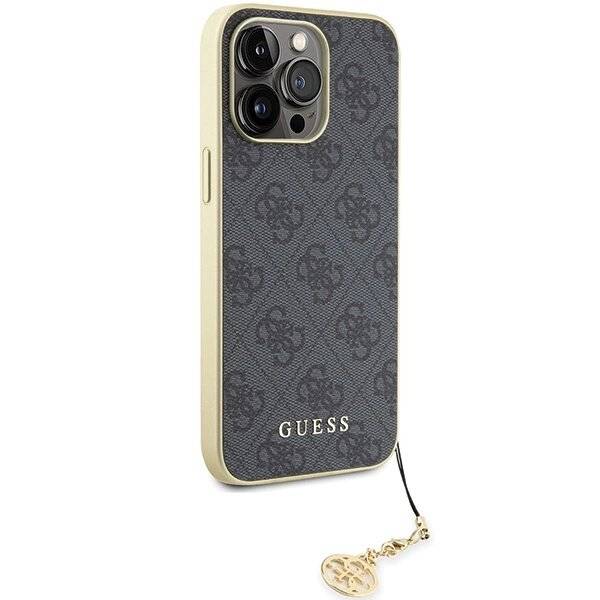 Guess 4G Charms Collection Hülle iPhone 15 Pro Max – Grau-4