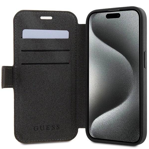 Guess 4G Metal Logo Hülle iPhone 15 Pro – braun-4
