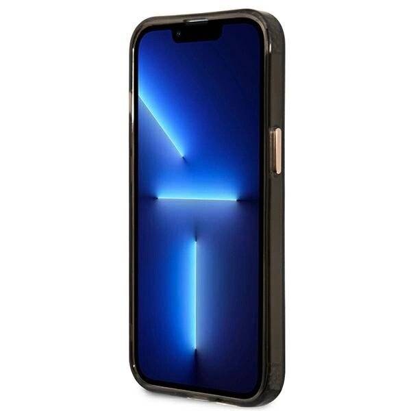Guess Gold Outline Translucent MagSafe Hülle iPhone 13 Pro Max – Schwarz-4