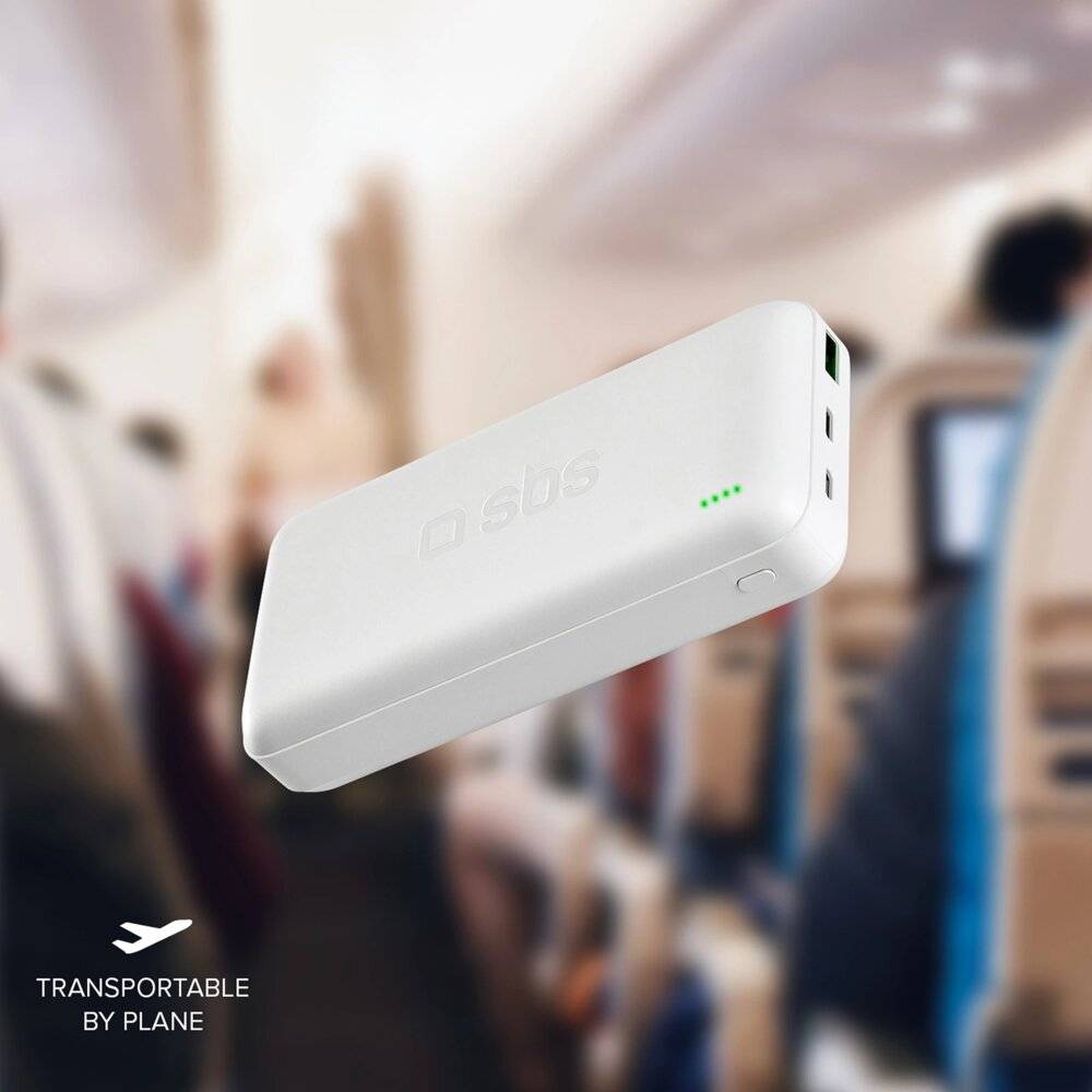 SBS Powerbank 20.000 mAh Power Delivery 20W Multi-Port weiss 5 V Weiß-2