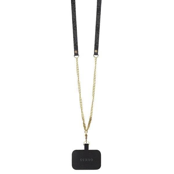 Guess GUHCP14LP4TDSCPK Hülle iPhone 14 Pro – schwarz Crossbody 4G Metal Logo-4