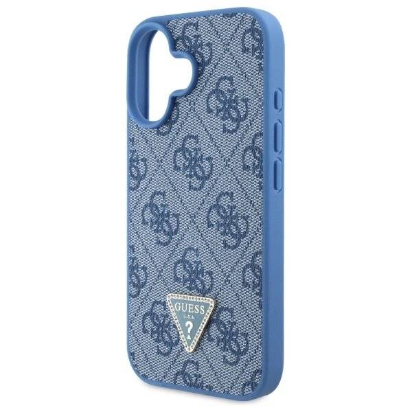 Guess Leder-Umhängetasche Metall-Logo Strass iPhone 16 – Blau-2