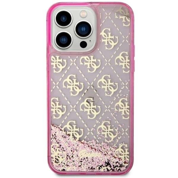 Guess GUHCP14LLC4PSGP iPhone 14 Pro 6.1" pink/pink Hardcase Liquid Glitter 4G Transculent-3