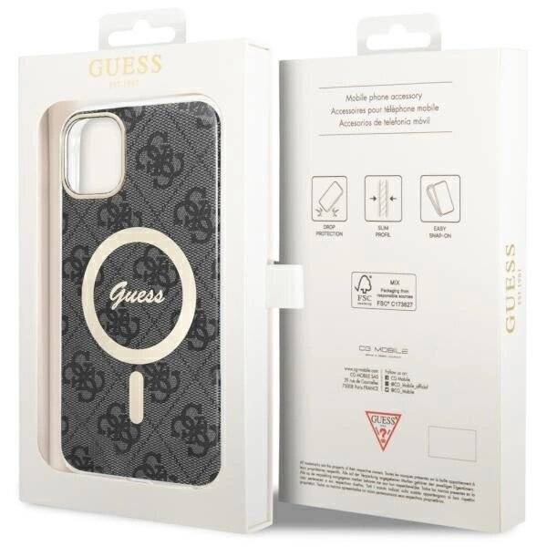 Guess GUHMN61H4STK iPhone 11 6.1" schwarz/schwarz Hardcase 4G MagSafe-5