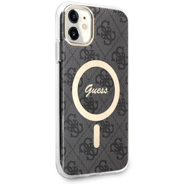 Guess GUHMN61H4STK iPhone 11 6.1" schwarz/schwarz Hardcase 4G MagSafe-2