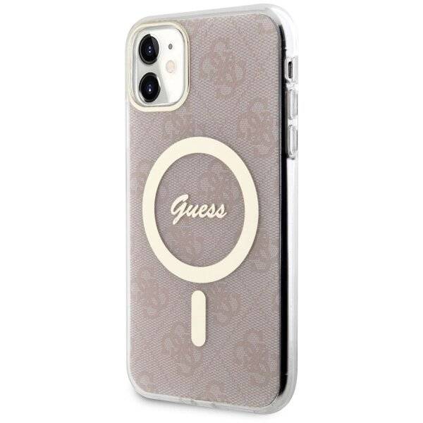 Guess GUHMN61H4STP iPhone 11 6.1" pink/pink Hardcase 4G MagSafe-2