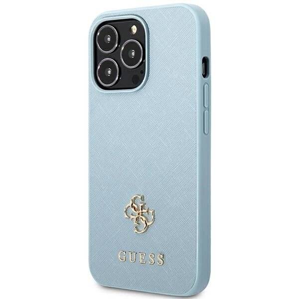 Guess Saffiano 4G Small Metal Logo Case iPhone 13 Pro / – Blau-2