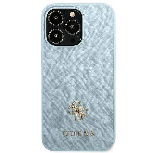 Guess Saffiano 4G Small Metal Logo Case iPhone 13 Pro / – Blau-3