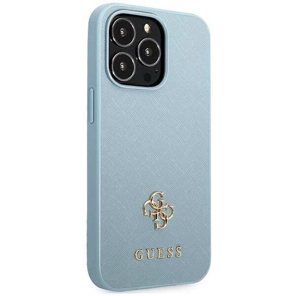 Guess Saffiano 4G Small Metal Logo Case iPhone 13 Pro / – Blau-4