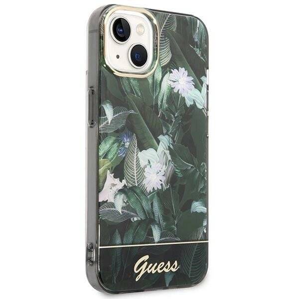 Guess Jungle Collection iPhone 14 Hülle - Grün-4