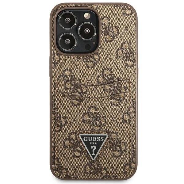 Guess 4G Triangle Logo Cardslot Hülle iPhone 13 Pro / – Braun-3