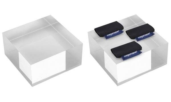 deflecto Acryl-Block, transparent, 100 x 100 x 50 mm-1