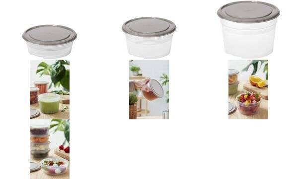smartstore Frischhaltedose, rund, 0,45 L, grau / transparent (63300181)-0