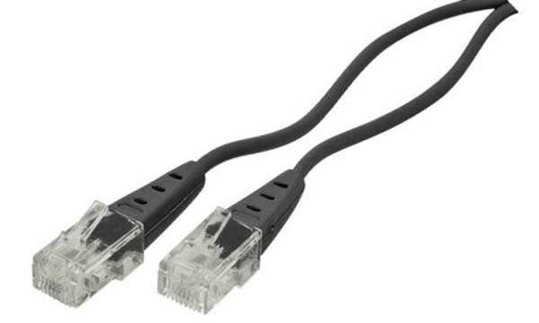 RJ45 Stecker/RJ45 Stecker Rund 4-adrig schwarz 6m-2
