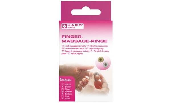 HARO Finger-Massage-Ringe, aus Carbonstahl, 5er-Set (53600172)-1