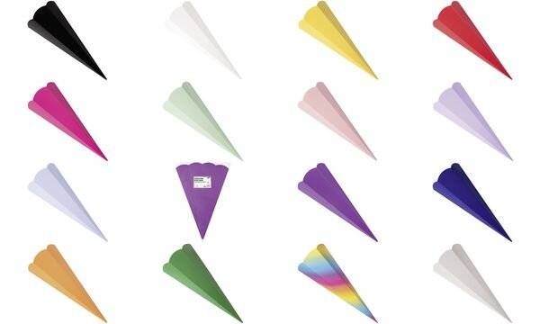 folia Schultüten-Zuschnitt, 6-eckig, 680 mm, weiß (57907077)
