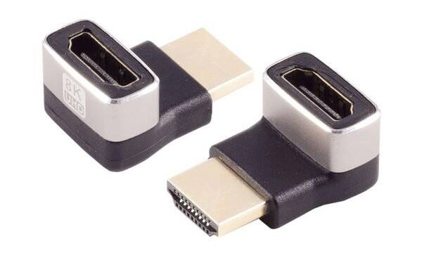 HDMI-A Adapter, 90° Winkel oben, 8K, Metall-2