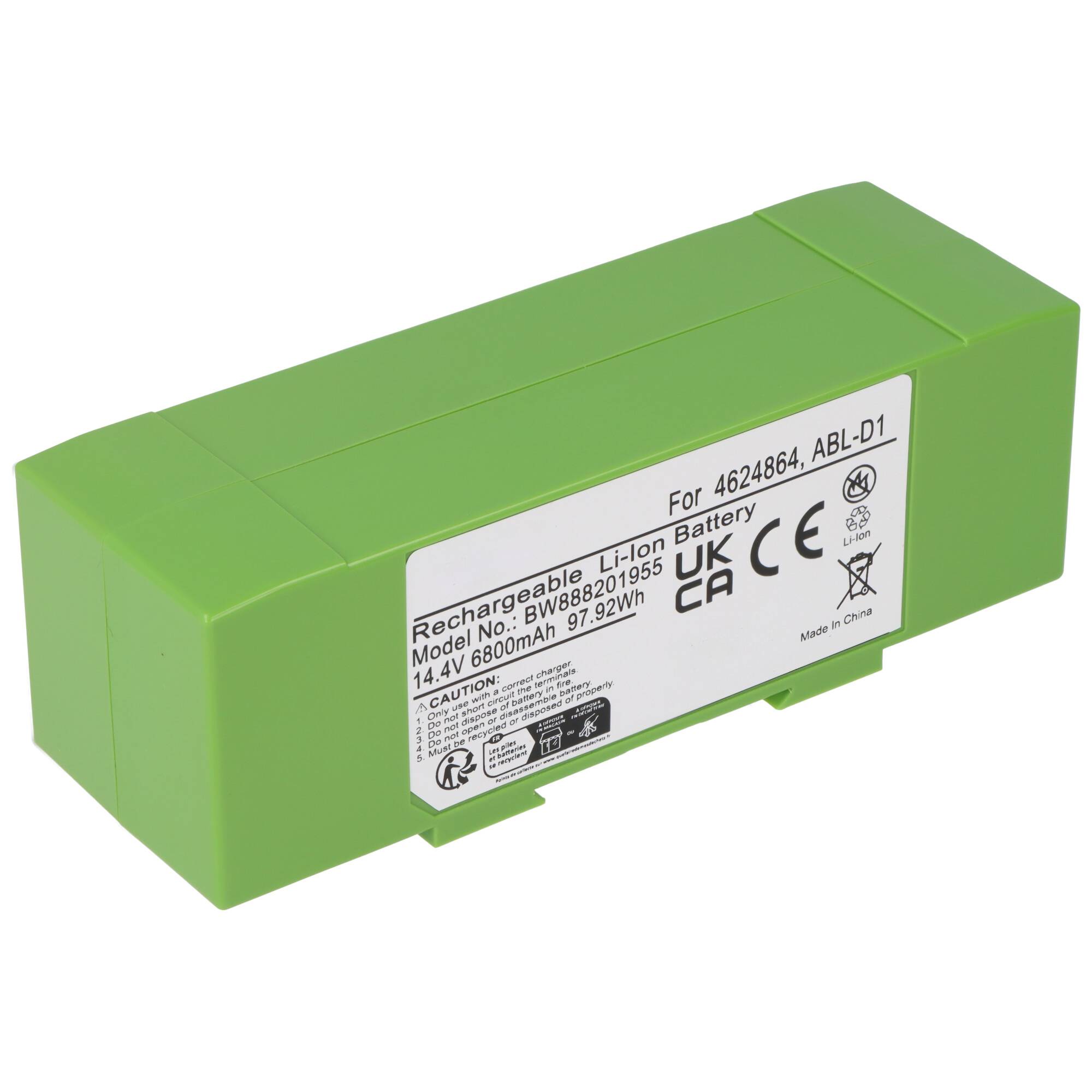 Haushaltsroboter-Akku als Ersatz für iRobot ABL-D2, ABL-D1, 4624864 - 6800mAh 14,4V Li-Ion-0