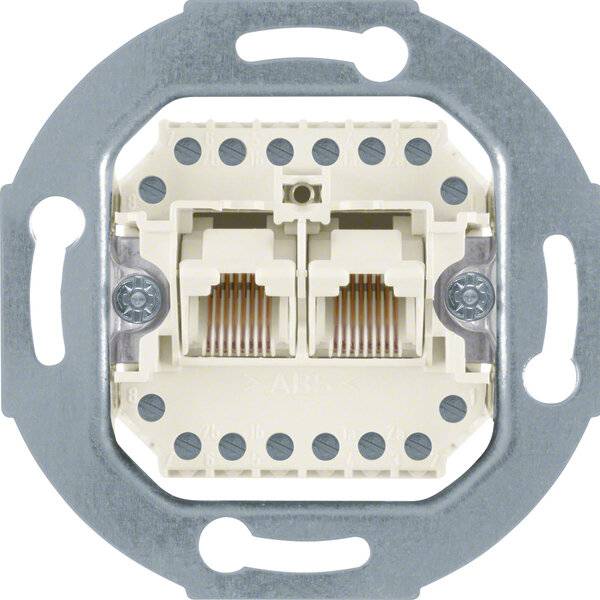 Berker 4539, RJ-45, 2 Modul(e), Weiß, 125 V, 1 A, 22 mm-2