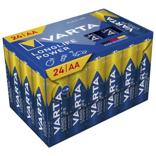 VARTA Batterie Longlife Power Alka AA Mignon LR6 1.5V CUBEPACK=24Stk-3