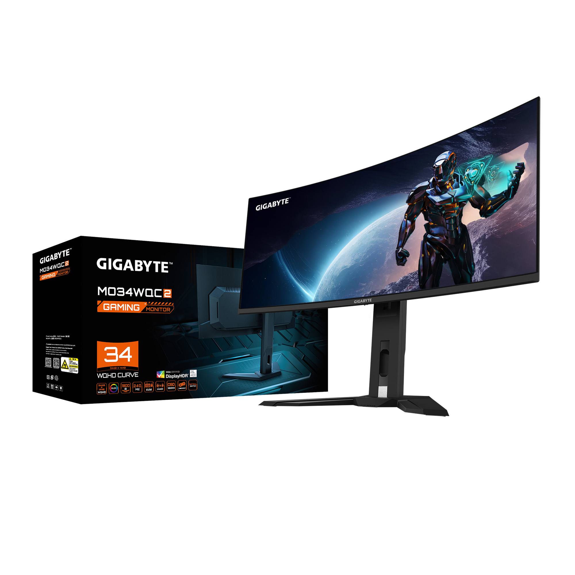 GIGABYTE MO34WQC2 86,36cm 34Zoll OLED gaming monitor 3440x1440 WQHD 250 cd/m2 240Hz 2xHDMI 2.1 1xDP 1.4 1xUSB C-6