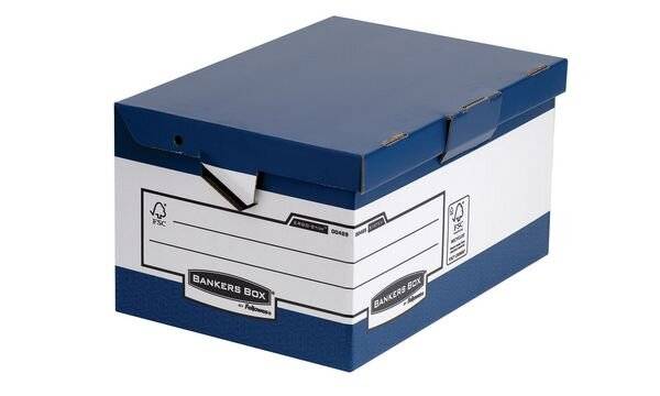 Archivbox Ergo Box System Maxi blau/weiß-3