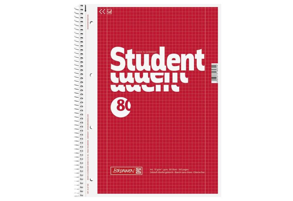 Collegeblock Student DIN A4 80Bl. Lin28 kariert - Artikel: 111001302-2