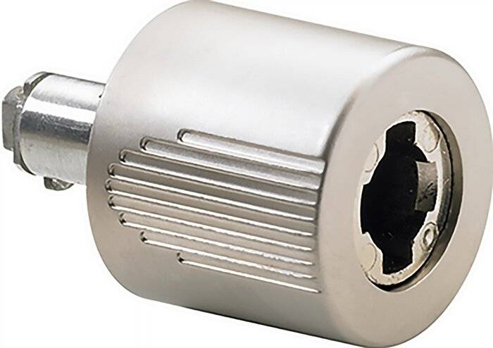 Zylinder-Drehgriff, linksmatt vernickelt Typ 451 N-4