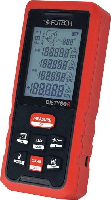 Laserentfernungsmesser DISTY 80 RED 0,05 b.80m ± 2mm IP 54 FUTECH-3