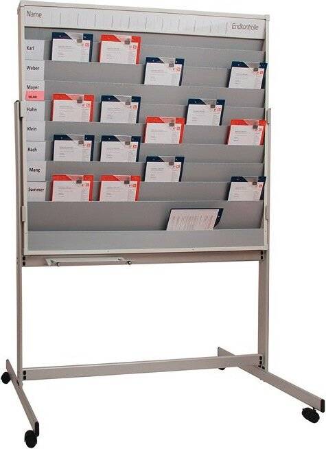 Planungstafel H1945xB1550mm 9 Schienen mobil-6
