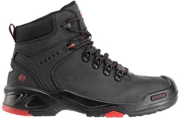Sicherheitsstiefel Brooklyn Gr.45 W.11 schwarz/rot S3 SRC HRO EN20345 Leder BAAK-4