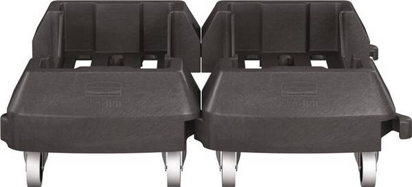Fahrwagen m.4 Lenkrollen Wertstoffsammler 60l schwarz RUBBERMAID
