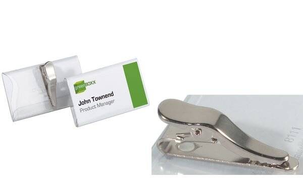 Namensschild 90x54mm Kunststoff tr 25 St./Pack.-2