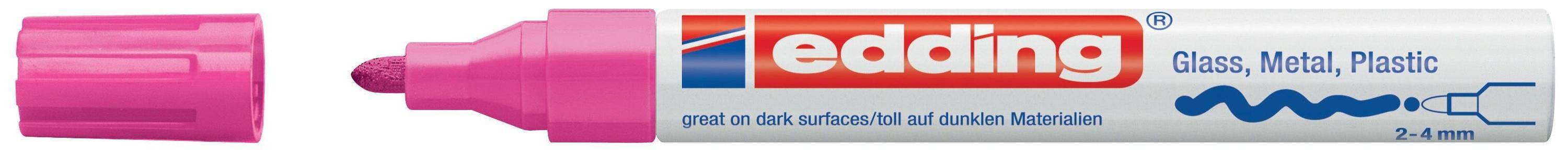edding Lackmarker 750 4-750-9-009 2-4mm Rundspitze permanent rosa-7