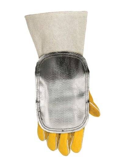 Handschutz Rindspaltleder m.alumisiertem PFR Schutz WELDAS-3